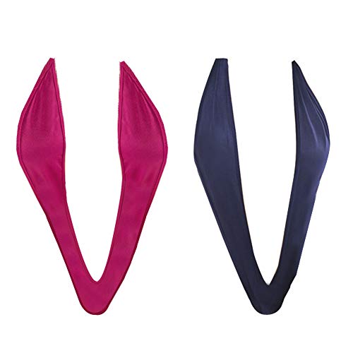 HNGPB - Conjunto sexy de lencería tipo V para mujer, mono simple, pijamas para dormir, recámara, nailon. azul Blue + Rose Red