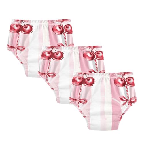 Coikll Red Cherries Tied with Bows Toddler Training Underwear Waterproof Baby Pee Pants -2T