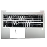 Replacement Upper Case Palmrest for HP EliteBook 850 G8 855 850 G7 Laptop Backlit Keyboard Assembly Top Cover US Layout M35816-001 M35816-001 M35817-B31 M07491-001 M07492-001 Silver with C Shell