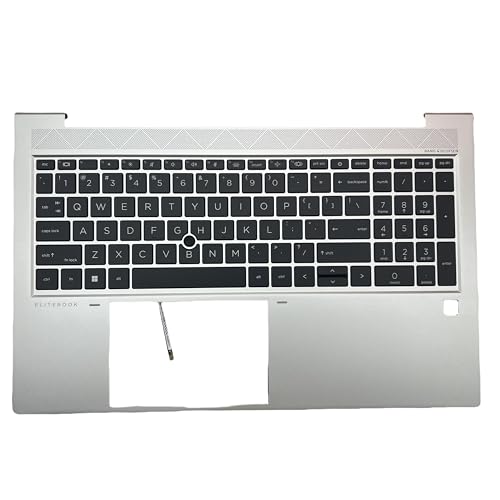 Replacement Upper Case Palmrest for HP EliteBook 850 G8 855 850 G7 Laptop Backlit Keyboard Assembly Top Cover US Layout M35816-001 M35816-001 M35817-B31 M07491-001 M07492-001 Silver with C Shell