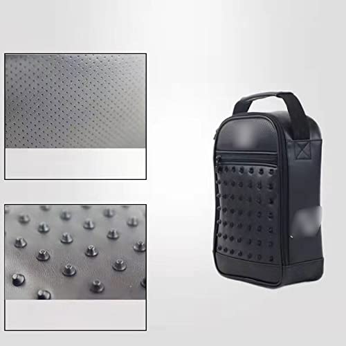 Knfut Shoe Organizer Bag, Shoe Bag, Sporting Goods Storage Bag, Handbag, Clutch Bag, Zipper Fashion Rivet, Trend Bag, Golf (Color : White) #TOP4