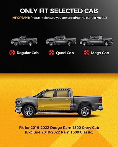Estribos KAX para Ram 1500 Crew Cab 2019-2021, 2PCS miniatura 6