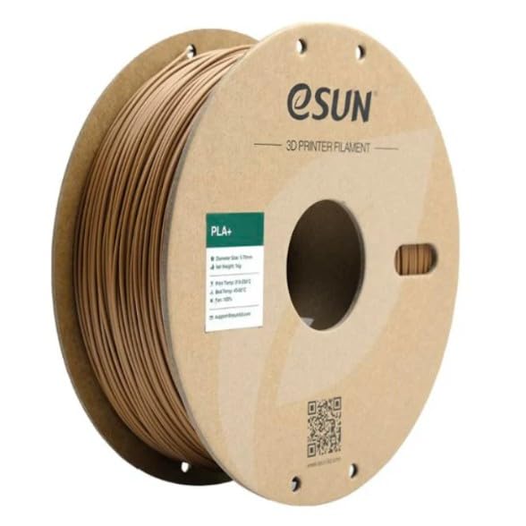 Image of eSUN PLA+ 3D Printing Filament 1.75mm High Speed Filament Speedy PLA Plus for Fast Printing, Dimensional Accuracy + /- 0.03mm, 1KG (2.2 LBS) Light Brown