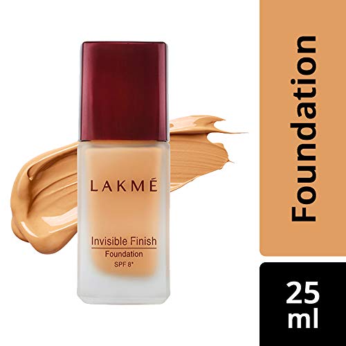 Image of Lakme Enrich Matte Lipstick, Shade PM15, 4.7g And Lakme Invisible Finish SPF 8 Foundation, Shade 01, 25ml