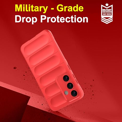 Image of amazon basics Back Case Cover for Samsung Galaxy S24 Plus 5G | Compatible for Samsung Galaxy S24 Plus 5G Back Cover | Liquid Silicon Magic Case with Camera Protection | Red