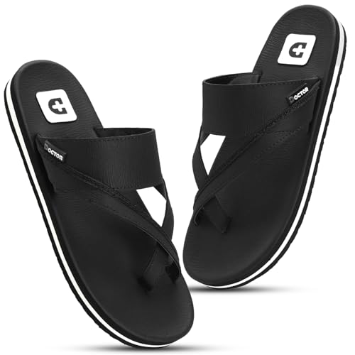 Image of Men's Comfort Slippers with Cross Strap Design | Cushioned Footbed & Shock Absorbing Sole | Lightweight Everyday Wear Slippers for Office, Home & Casual Walking