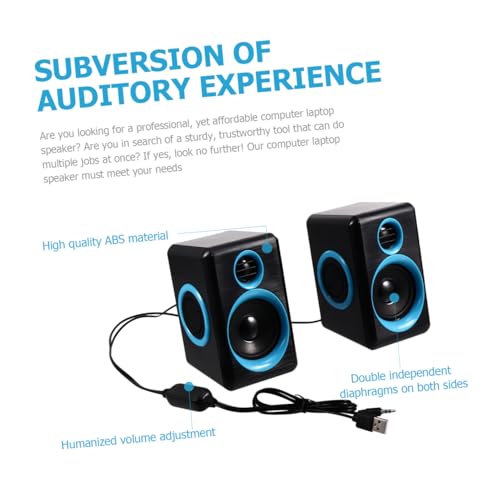 Mini altavoz para ordenador DOITOOL con sonido envolvente y conexion DC para escritorio 3