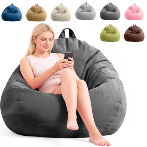 DASIAUTOEM Sitzsack XL (ohne Füllung) Sitzsäcke Tropfenform nur Bezug Großer Gaming sitzsack XL Bean Bag Chair Keine Füllung Sitzsackstuhl für Wohnzimmer Kinderzimmer Sofa Outdoor Deko 100x120 cm