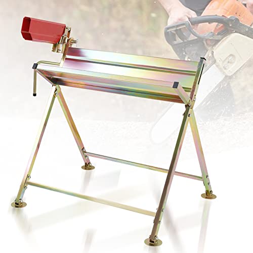 Ansobea Cavalletto Taglialegna per sega a catena con supporto per motosega, carico massimo 150 kg, supporto per motosega 81 x 72 x 78,5 cm, stabile supporto per segare con precisione legna da ardere