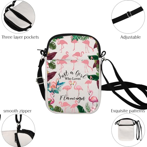 BNQL Flamingo Crossbody Bag - Canvas Cell Phone Purse for Flamingo Lovers4