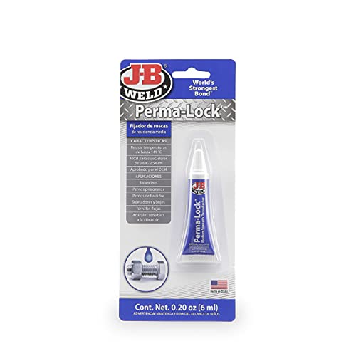 J-B Weld 24206SPA - Fijador de roscas - Resistencia media - Vibración - Roscas - Herramienta manual - Pernos - Tornillos - Tuercas - Bloqueo - Apriete - Sellado - 6ml Cover