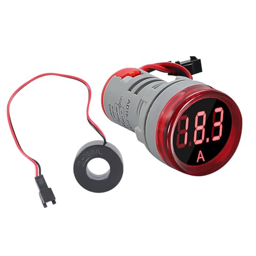 Indicadores de corriente de pantalla digital de 22 mm, cabeza redonda, LED, probador de corriente 0-100 A, amperímetro, monitores, medidor, panel probador