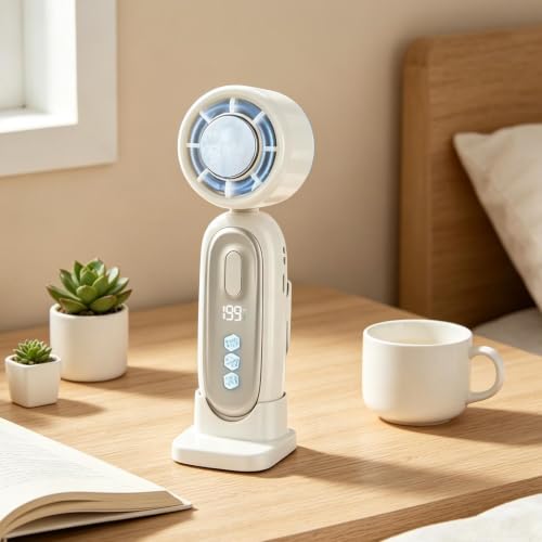 Ventilador portátil de mano mini con pantalla LED y 199 velocidades 3