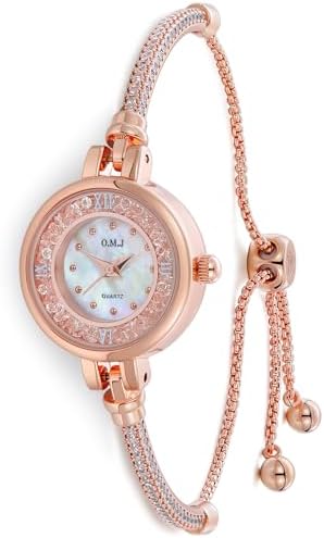 Women Quartz Watch Bracelet Watches with Crystals Waterproof Analog Fashion Luxury Dress Wristwatch for Women Wife Birthday Christmas Gifts