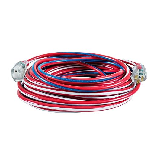 Southwire 2547SWUSA1E 25-Foot Contractor Grade 12/3 with Lighted End American Made SJTW Extension Cord, a Wounded Warrior Project Product