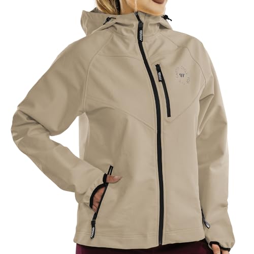 Wulibike Women's Waterproof Softshell Cycling Windbreaker Jacket