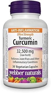 Webber Naturals Ultra Strength Turmeric Curcumin, 32,500 mg of Raw Herb, 30 Vegetarian