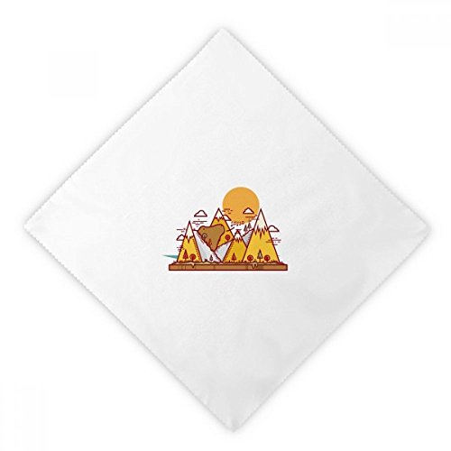 Serviettes de table en tissu ours cartoon 18.5" réutilisables