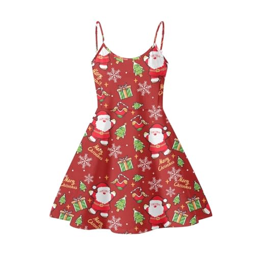 Image of Cozeyat Women Girls Summer Sleeveless Dress Casual Swing Beach Cover Up Knee Length Dresses,Large Size XS-4XL