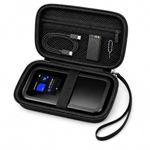 Image of Travel Router Case for NETGEAR Nighthawk 5G Mobile Hotspot M7 (MH7150), Portable WiFi 7 Router Storage Bag with Mesh Pocket & Detachable Strap, Hardying Case for RV, Travel & Remote (Case Only)
