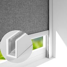 ZSTARR Custom Aluminium Alloy Light Blockers U-Channel Blackout Light Blockers Side Tracks for Window Shades and Blinds Side Tracks for Blackout Shades Light Blocking Strips for Bedroom 2Pcs