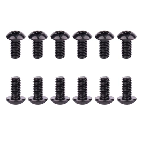 Image of 12PCS Stainless Steel Black Bolts Torx T25 M5x10 12mm Bicycle Bike Disc Brake Cycle Rotor Screws (M5x10mm)