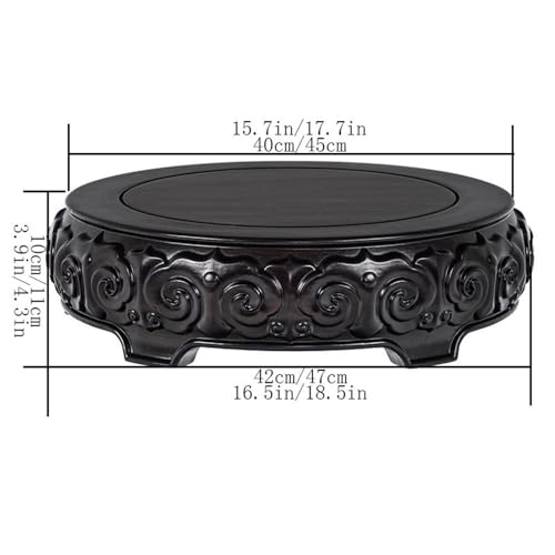 Soporte para macetas de patio y bases decorativas grandes en palisandro negro 3