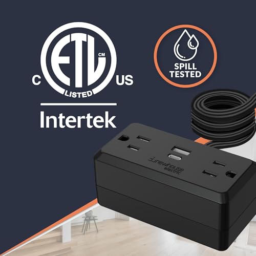 Newhouse Electric Enchufe con USB de 1250 vatios NHCP-001, Receptáculo con puertos USB y resistente a manipulaciones, Puerto USB Tipo A y Tipo C, Multitoma para mejoras del hogar miniatura 6