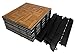SnapFloors 3X3 Modular Dance Floor Kit (3' x 3'), 21 Piece (Teak)