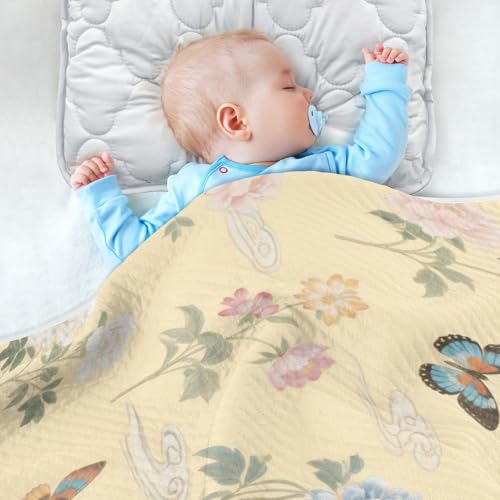 Custom Japanese Colorful Flower Butterflies carseat Blankets Soft para personalizado pet Name Blanket for Newborns, Infants, & Toddlers 30x40in mantitas para Bebes recien nacidos4
