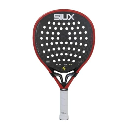 Siux - Pala de Pádel Electra Pro 2026 Fire Red Nivel Profesional Forma híbrida - Potencia con Gran Control