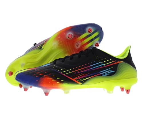 adidas Copa Sense.1 Soft Ground Unisex Shoes Size 13.5, Color: Core Black/Bright Cyan/Team Solar Yellow-Multi-Colored