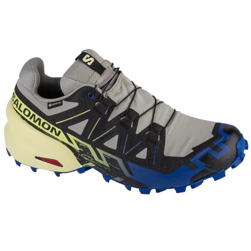 Image of Salomon Mens Speedcross 6 Wrought Iron /Clematis Blue /Sharp Green 12.5 Medium