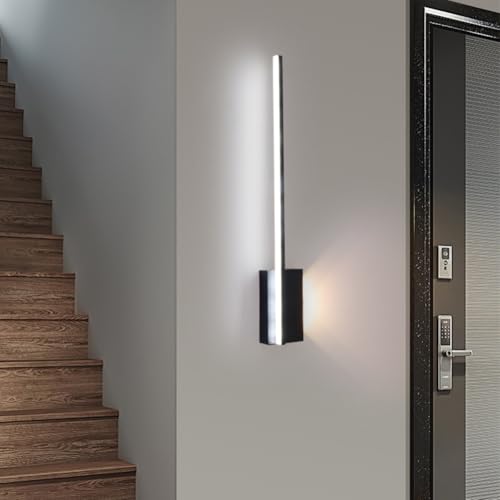 Lámpara de pared larga de metal moderno con tres temperaturas de color seleccionables 7