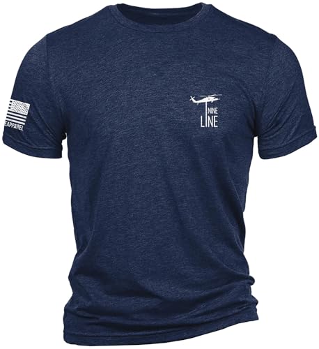 Nine Line Core Dropline Triblend Unisex T-Shirt Veteran Owned and Operated Patriotic Apparel