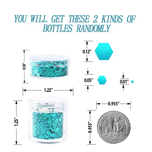 12/16 Colors Body Glitter Nail Glitters Holographic Cosmetic Chunky Glitters for Face Body Eye Hair Nail Hexagons Shaped Color Sequins