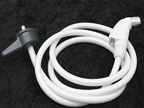 Ducha exterior de agua, manguera de 2 m, para caravana, caravana, ducha, en gris