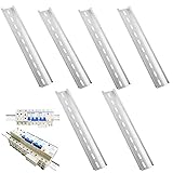 hutschiene 35x7 5 gelocht ✿Paket Beinhaltet: Das paket enthält 6 silberne din hutschiene tragschiene, länge 30 cm / 11,81 Zoll, breite 35 mm / 1,38 Zoll. Das ausgeklügelte schaltungs und schlitzdesign verbessert die installationsgeschwindigkeit der führungsschiene und ist wartungsfreundlich, wodurch sie die nutzungskosten senken können.