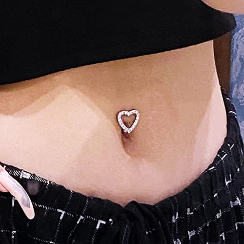 Longita Belly Ring - Surgical Steel & Gold Clicker, Hypoallergenic Navel Ring for Women3