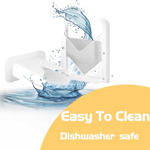 Bagel Slicer,Bagel Precision Slicer,Bagel Cutter,Bagel Cutter with Safety Shield and Safe Grip,Bagel Holder for Cutting Large and Small Bagels,Stainless Steel Blade,6.8" L x 3.7" W x 8.8" H,White - Image 6