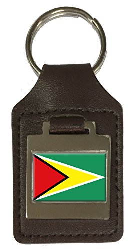Porte-clés en cuir gravé drapeau Guyane : le cadeau personnalisé parfait et symbolique