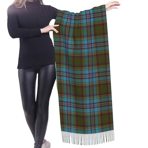 Scottish Clan Anderson Tartan Plaid Imitation Cashmere Tassel Scarf Winter Scarf Autumn Softest Classic Warm2