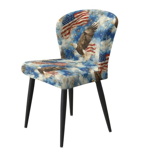 Image of American Eagle Bar Stool Covers for Dinning Room Chairs Set of 4 Bar Stool Covers Waterproof Slip Resistant Dining Room Seat Cover Universal Size