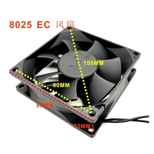 Ventilador axial sin escobillas 8025 de 110V a 220V para refrigeración eficiente 3