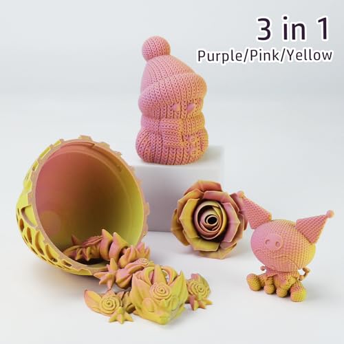 Image of LOVOON Matte Tricolors PLA 3D Printer Filament Multi-Color Changing by Angle Rainbow PLA 3D Printing Filament Fit Most 3D Printers /3D Pens,Matte Purple /Pink /Yellow,1KG(2.2lbs) /Spool