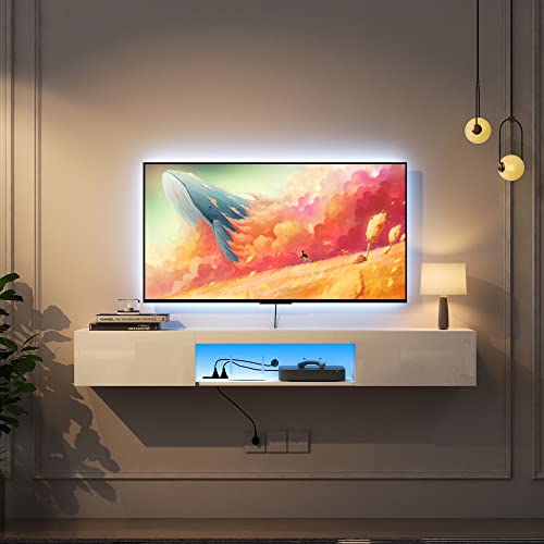 KEIKI Floating TV Stand, Floating Entertainment Center Wall Mount...