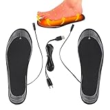 Thermo-Sohlen für Stiefel, Fußwärmer mit USB-Heizung, Thermosohlen mit Heizung, für Outdoor, Wandern, Sport, Winter, Skifahren, Snowboarden