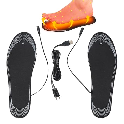 Holdes Plantillas interiores calefactoras, calentadores de pies USB – insertos calefactores para suelas de zapatos, para exteriores, tiempo frío, pesca, camping, caminata, deportes de esquí