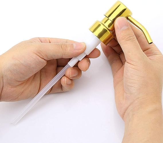 1Pc Gold One Size Soap Dispenser Pump Replacement/Liquid Bottle Soap Pumps, Metal Bronze Soap Lotion Container Countertop Soap Dispensers,Bathroom,Holders and Dispensers - Image 8