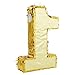 Gold Foil Number 1 Pinata - Pull-String Party Game & Birthday Pinata - First Fiesta Birthday Decorations - Gold, 10 x 16 x 3 in